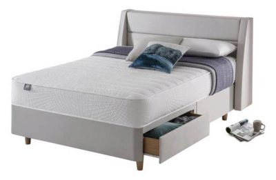 Studio by Silentnight Geo Pocket Double 2 Drw Divan-Natural Studio by Silentnight Geo Pocket Double 2 Drw Divan-Natural
